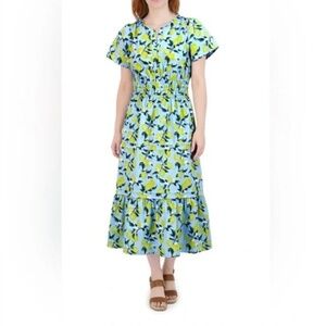 FRENCH CONNECTION - Lemon Midi Tiered Dress